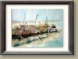 Marais dans le Morbihan aquarelle 40x30 - 180€
