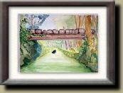 Marais poitevin aquarelle 24x18 - 80€